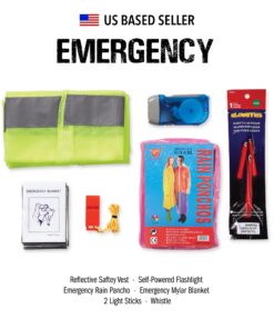 Always Prepared Premium (125 Piece) Roadside Emergency Car Kit – with Jumper Cables – All-in-One Auto Safety and First Aid Kit – Travel Safety for Women, Men, and College Kids – Roadtrip Essentials Premium Roadside Kit 32 714tbZY9DUL