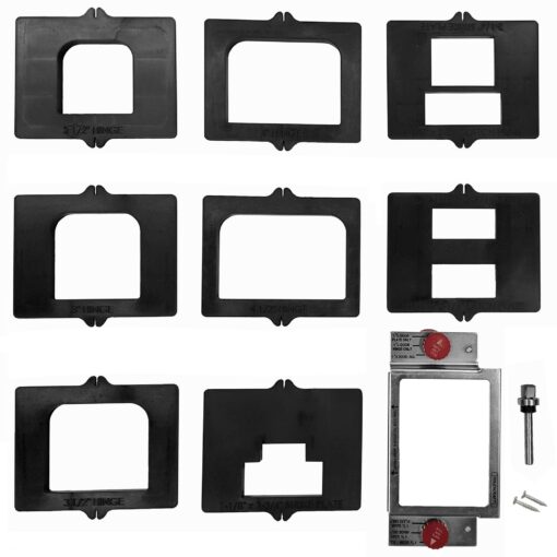 Milescraft 1213 Hinge Mate 300 - Complete Door Hinge Installation Kit with Latch & Strike Plate Templates. For use on Doors and Jambs 1 Pack