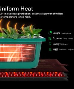 VIVOSUN 10"x 20.75" Seedling Heat Mat and Digital Thermostat Combo Set, UL & MET-Certified Warm Hydroponic Heating Pad for Germination, Indoor Gardening, Greenhouse 10"x20.75" 30 714uZ3ZvPML