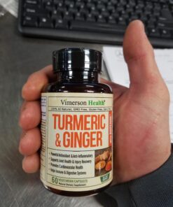 Tumeric and Ginger with Black Pepper - Natural Turmeric Curcumin Joint Support Supplement with Bioperine & 95% Curcuminoids. High Absorption Curcumin Supplements. Digestive & Immune Support. 60 Caps 40 714vRkof9TL