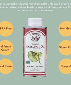 La Tourangelle Roasted Hazelnut Oil, High-Oleic Oil Great for Baking, Stir-Frying, and Vinaigrettes, 16.9 Fl Oz 16.9 Fl Oz (Pack of 1) 13 714vp0kvCGL