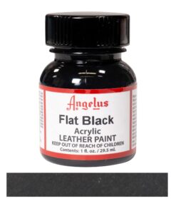 Angelus Brand Acrylic Leather Paint Waterproof 1oz - Flat Black & Flat White Duo 13 714vvHxae7L