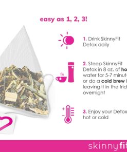 SkinnyFit Detox Tea: All-Natural, Laxative-Free, Supports A Healthy Weight, Helps Reduce Bloating, Natural Energy, Supports Immune System, Vegan, 28 Servings 19 714wTvvssHL