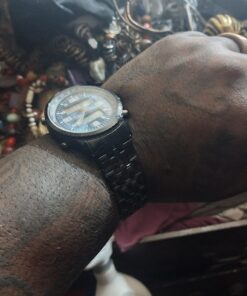 VIGOROSO Men's LED Analog Digital Date Week Sports Outdoor Steel Blue Dial Watch Black&Blue 30 714wmV00RL 3