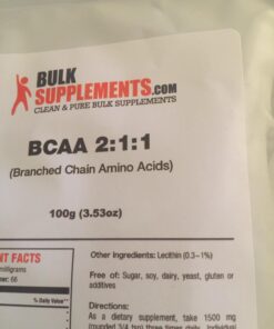 BULKSUPPLEMENTS.COM BCAA 2:1:1 Powder - Branched Chain Amino Acids. BCAA Powder, BCAAs Amino Acids Powder - Unflavored & Gluten Free, 6000mg per Serving - 167 Servings, 1kg (2.2 lbs) 167 Servings (Pack of 1) 35 714y8T7yTFL
