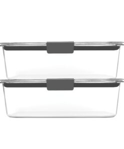 Alternative view of Rubbermaid Brilliance BPA Free Food Storage Containers with Lids, Airtight, for Lunch, Meal Prep, and Leftovers, Clear , Set of 2 (9.6 Cup) Set of 2 (9.6 Cup)