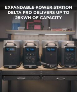 EF ECOFLOW 240V/7200Wh Home Battery Backup: 2 DELTA Pro with Double Voltage Hub, Lifepo4 Power Station, 7200W Electric Generator for Home Use, Blackout, Emergency DELTA Pro x 2+DVH 18 714zEn6QPsL