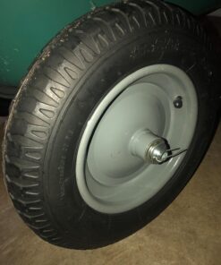 Best Choice Products Dual-Wheel Home Utility Yard Wheelbarrow Garden Cart w/Built-in Stand for Lawn, Gardening, Grass, Soil, Bricks, and Construction, Green 46 714zkn4gYaL