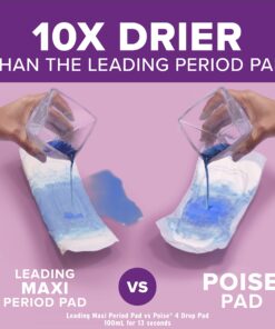 Poise Incontinence Pads & Postpartum Incontinence Pads, 4 Drop Moderate Absorbency, Regular Length, 66 Count, Packaging May Vary 10 715 RBVuzdL