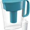 Brita Water Filter Pitcher for Tap and Drinking Water with 1 Standard Filter, Lasts 2 Months, 6-Cup Capacity, BPA Free, Turquoise 5 Cup Water Pitcher 22 715 t8uoqEL