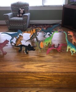 Boley 14 Pk Dinosaur Toys for Kids with Educational Pamphlet - 9" Long Dinosaur Toy Figures for Boys & Girls Ages 3+ 14 Pack + Dino Pamphlet 112 715 zIe4CoL 1