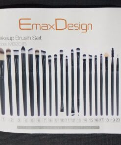 EmaxDesign 20 Pieces Makeup Brush Set Professional Face Eye Shadow Eyeliner Foundation Blush Lip Makeup Brushes Powder Liquid Cream Cosmetics Blending Brush Tool 48 7150vTWa KL