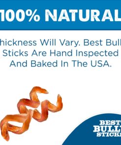 Best Bully Sticks All Natural Dog Chews - 5-6 Inch Curly Bully Sticks - USA Baked & Packed - Highly Digestible, Limited Ingredient, Rawhide Alternative Dog Chew - 12 Pack 5-6 Inch (12 Pack) 10 7150wZMvV3L