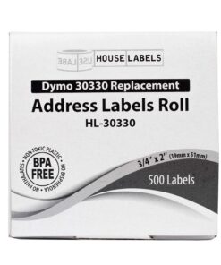 Houselabels 3/4 x 2 Inches Dymo-Compatible 30330 Multipurpose Labels, 1 Roll, 500 Labels per Roll 500 Count (Pack of 1) 14 7152LA8Gu0L