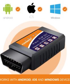 OBD2 Scanner & WIFI Car Code Reader – Clears Check Engine Light Instantly – Diagnose 3000 Car Codes - Wireless Car Diagnostic Scanner – Auto Scanner For 1996+ Vehicles (iOS & Android Devices Only) (1) 40 7152jF2qXsL