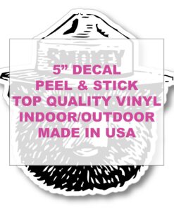 StickerJOE Smokey Bear Bumper Sticker Forest Fire Fighter Car Decal 6 7152jVplOQL