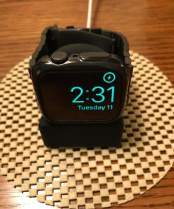 Orzly Charging & Display Stand Designed for ALL series of Apple Watch SE & ALL screen sizes CompactStand BLACK 67 7152o7K7CgL