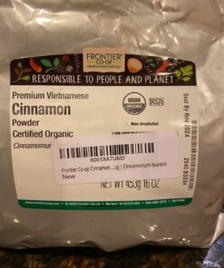Frontier Co-op Cinnamon Ground, Vietnamese Premium, Certified Organic, Kosher, Non-irradiated | 1 lb. Bulk Bag | Cinnamomum aromaticum 16 7153ALiDctL