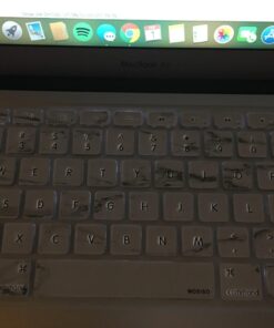 MOSISO Compatible with MacBook Air 13 inch Case (Models: A1369 & A1466, Older Version 2010-2017 Release), Plastic Pattern Hard Shell Case & Keyboard Cover & Screen Protector, White Marble 90 7153RnX41WL