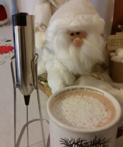 Ozeri Deluxe Milk Frother and Whisk in Stainless Steel with Stand and 4-Frothing Attachments 51 7154CoGZMmL