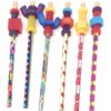 Pencil Finger Fidget Toppers with Pencils (Set of 6 Assorted) 14 7155FZBKEQL
