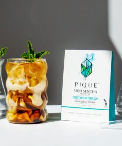 Pique Organic Mint Green Tea Crystals - Support Healthy Digestion, Immunity and Energy. Caffeinated Green Tea with Spearmint - 14 Single Serve Sticks (Pack of 1) 14 Count (Pack of 1) 17 7155sCsnI8L