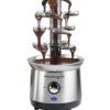 Nostalgia 4 Tier Electric Chocolate Fondue Fountain Machine for Parties - Melts Cheese, Queso, Candy, and Liqueur - Dip Strawberries, Apple Wedges, Vegetables, and More - 32-Ounce - Stainless Steel Original