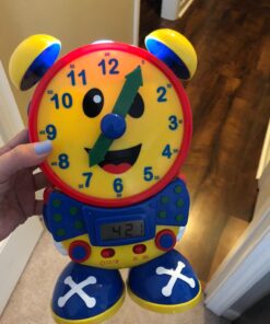 The Learning Journey Telly The Teaching Time Clock - Electronic Analog & Digital Time Telling Aid with Two Quiz Modes & Night Light - Telling Time Teaching Clock - Award Winning Toys Classic Telly 13 7156 REKzL