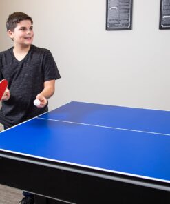 Hathaway Maverick 7-Foot Pool and Table Tennis Multi Game with Red Felt and Blue Table Tennis Surface. Includes Cues, Paddles and Balls 29 7156uCEKRcL