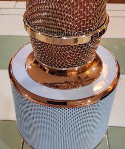 BONAOK Wireless Bluetooth Karaoke Microphone, 3-in-1 Portable Handheld Mic Speaker for All Smartphones,Gifts for Girls Kids Adults All Age Q37(Rose Gold) Rose Gold 51 7157ba7viEL