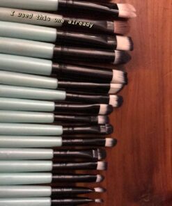 KOLIGHT® 20 Pcs Pro Makeup Set Powder Foundation Eyeshadow Eyeliner Lip Cosmetic Brushes (Black+Green) Black+Green 28 7158mRegY6L