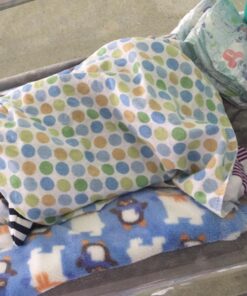 Luvable Friends Unisex Baby Cotton Flannel Receiving Blankets, Blue Stripes, One Size 11 7158x9oT WL