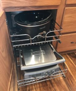 Rev-A-Shelf 5WB2-1822-CR 18 x 22 Inch Two-Tier Kitchen Organization Cabinet Pull Out Storage Wire Basket, Chrome 18 in 38 7159Joz4IL