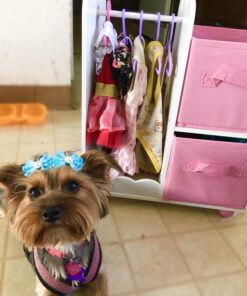 Emily Rose Doll Furniture | USA Business | 18 Inch Doll Clothes Closet Accessory - Wooden Doll Accessories Toy Playsets | 5 Free Wooden 18" Doll Hangers and 2 Large Storage Bins - Butterfly 34 715A4qTIB8L