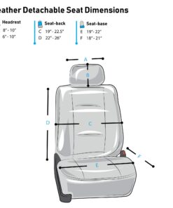 FH Group Classic PU Leather Pair Set Car Seat Covers, Airbag Compatible with Gift - Universal Fit for Cars Trucks & SUVs (Gray/Black) PU002102 Gray 21 715BG6kat0L 3