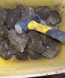 ESTWING Sure Strike Drilling/Crack Hammer - 2-Pound Sledge with Fiberglass Handle & No-Slip Cushion Grip - MRF2LB, Blue/Yellow 2 lbs (Pounds) 16 715BTKCxcHL