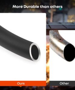 Stanbroil 12 Inch Round Fire Pit Burner Ring for Natural Gas & Propane Fire Pit Fireplace - Black Steel Fire Pit Burner for Indoor & Outdoor, BTU 92,000 Max Round 12" 11 715BzFQvAAL