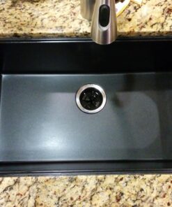 Kraus KGU-413B Undermount Single Bowl Granite Kitchen Sink, 31 Inch, Black 60 715C3IV BrL
