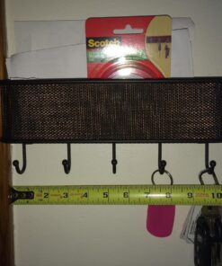 iDesign Twillo Mail and Key Holder, Decorative Wall Mounted Key Rack Organizer Pocket and Letter Sorter Holder for Entryway, Kitchen, Mudroom, Home Office Organization, 10.5" x 2.5" x 4.5", Bronze Mail & Key Rack 41 715DJZuI L