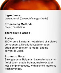 MAJESTIC PURE Lavender Essential Oil, Premium Grade, Pure and Natural, Bulgarian, for Aromatherapy, Massage, Topical & Household Uses, 1 fl oz 1 Fl Oz (Pack of 1) 10 715DhPpUQ8L
