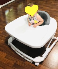 Joovy Spoon Baby Walker & Activity Center Featuring Three Adjustable Heights, Tough Luggage Grade Seat Material, and 30 lb Weight Capacity - JPMA Safety Certified (Charcoal) Charcoal 54 715DycyuVwL 1