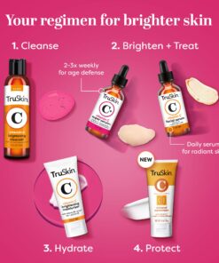 TruSkin Vitamin C-Plus Super Serum, Anti Aging Anti-Wrinkle Facial Serum with Niacinamide, Retinol, Hyaluronic Acid, and Salicylic Acid, 1 oz 1 Fl Oz (Pack of 1) 25 715EoMghsiL