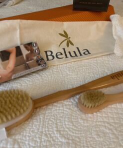 Belula Premium Dry Brushing Body Brush Set- Natural Boar Bristle Body Brush, Exfoliating Face Brush & One Pair Bath & Shower Gloves. Free Bag & How To – Great Gift For A Glowing Skin & Healthy Body 41 715Es1aMQoL 3