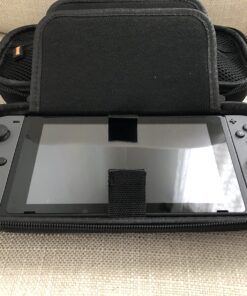 Deruitu Switch Carrying Case Compatible with Nintendo Switch/Switch OLED - Fit AC Charger Adapter - with 20 Game Cartridges Hard Shell Travel Switch Pouch for Console & Accessories Black 63 715FJwNvB5L