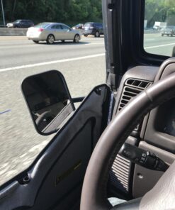 Alternative view of Rugged Ridge | Quick Release Mirror Kit, Rectangular, Black | 11025.12 | Fits 1997-2018 Jeep Wrangler TJ/JK