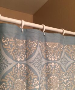 Kenney White Double Shower Curtain Hooks, White, (set of 12 pieces) 21 715Fraj8SuL