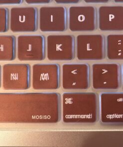 MOSISO Compatible with MacBook Air 13 inch Case (Models: A1369 & A1466, Older Version 2010-2017 Release), Protective Plastic Hard Shell Case & Keyboard Cover & Screen Protector, Rose Gold 37 715GN54pCGL