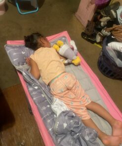 Regalo My Cot Portable Toddler Bed, Includes Fitted Sheet, Pink 41 715Gax67iZL