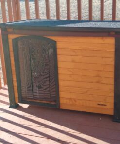 PRECISION PET PRODUCTS Extreme Outback Log Cabin Dog House, Large, Natural Wood (7027013) Walnut/Dark Brown Extreme Outdoor Log Cabin 33 715GguLuvdL