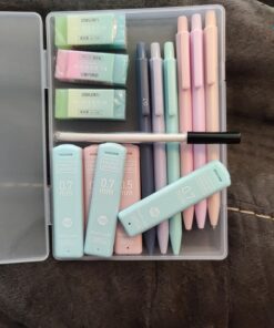 Four Candies Cute Mechanical Pencil Set, 6PCS Pastel Pencils 0.5mm & 0.7mm with 360PCS HB Pencil Leads, 3PCS Erasers and 9PCS Eraser Refills, Aesthetic Mechanical Pencils for Girls Writing 0.5&0.7 mm 57 715H msTRL